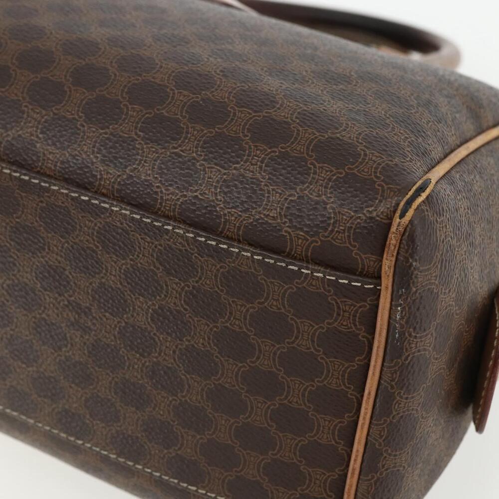 CELINE Macadam Canvas Hand Bag PVC Leather Brown Gold Auth ti3545 - Picture 8 of 16
